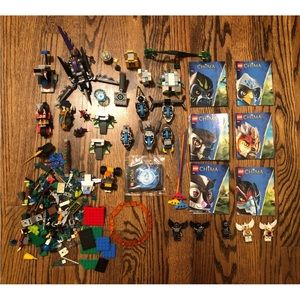 LEGO CHIMA Lot Of Incomplete Sets + Minifigures + Vehicles + Playing Cards